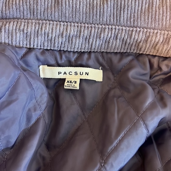 Pac Sun Lavender Long Sleeve Corduroy Button-Down Jacket Size XS/S - Picture 5 of 9
